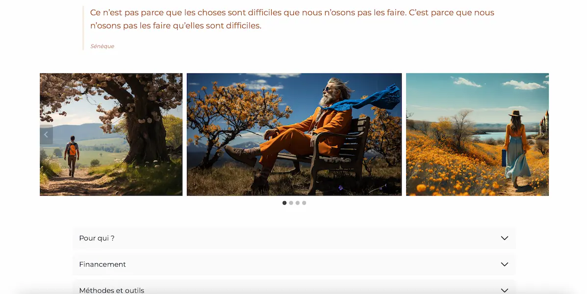 Citation et carrousel photo