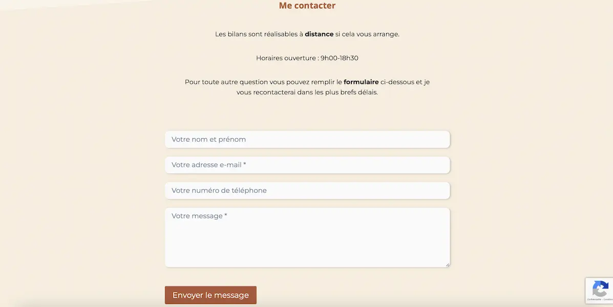 Formulaire de contact