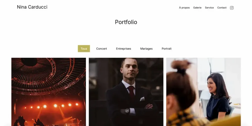 Le portfolio de la photographe