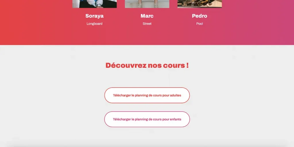Les cours proposés