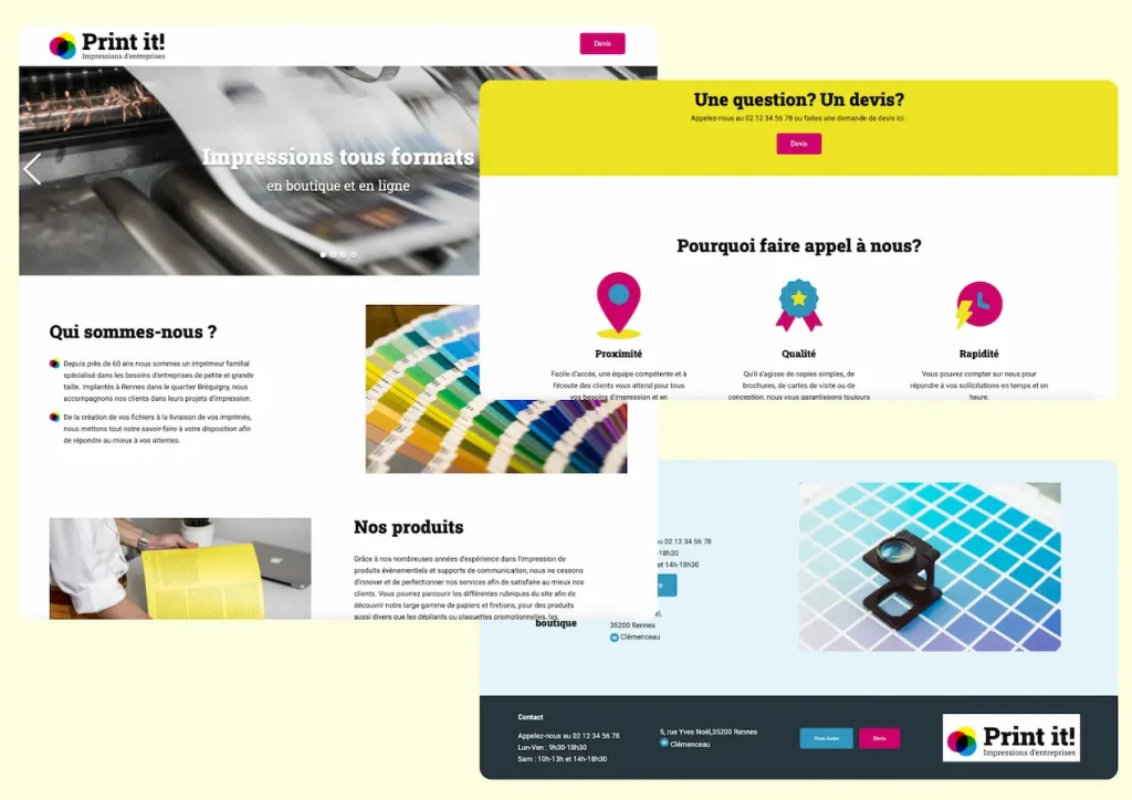 Projet Print it!, site d'imprimerie