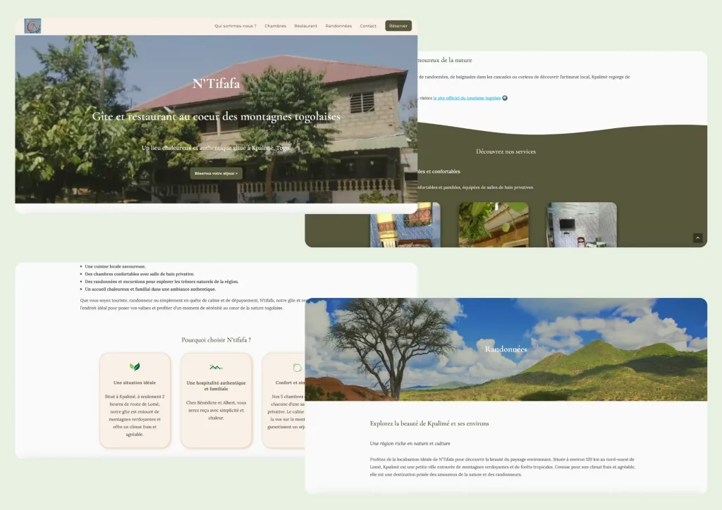 Exemple du site réalisé pour Cité N'Tifafa